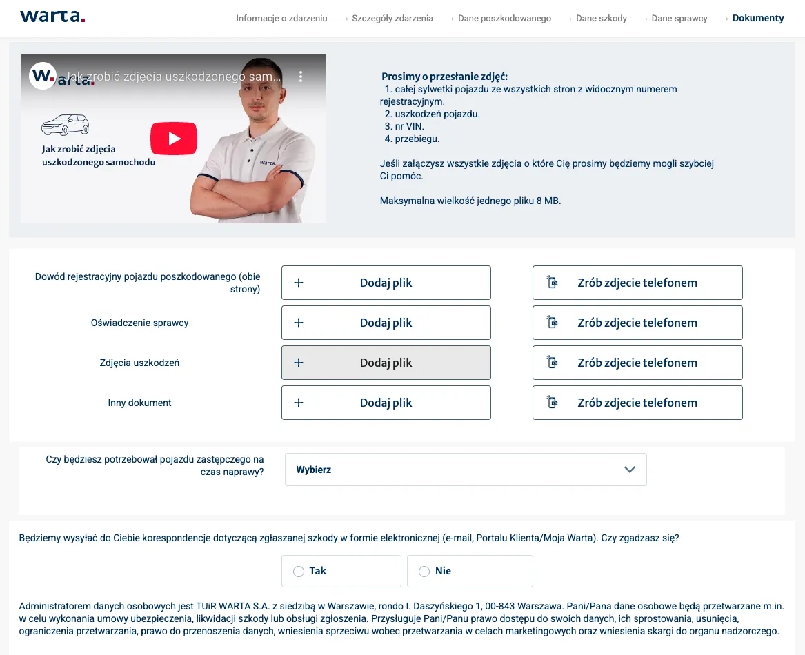 Warta jak zrobić zdjęcie: uniknij błędów przy zgłoszeniu szkody