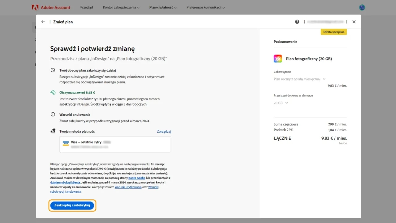 Jak anulować subskrypcję Photoshop i uniknąć dodatkowych opłat
